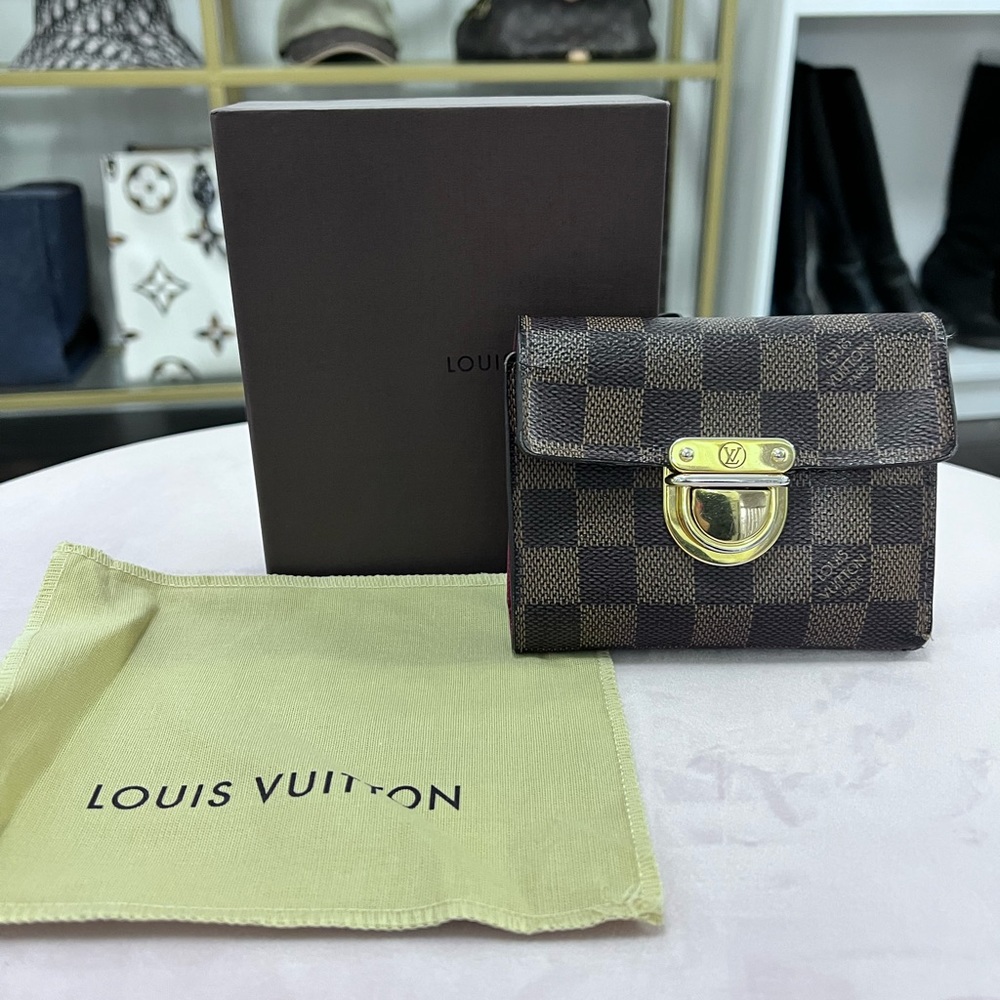 Louis Vuitton monogram koala wallet; see pictures for wear